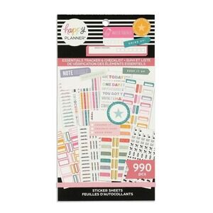 Happy Planner Essentials Tracker &‎ Checklist Sticker Book 990 Pcs Assorted